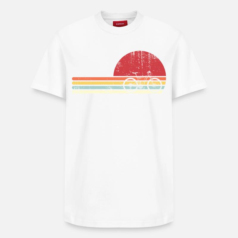 Cycling Retro riders - T-shirt unisexe décontracté en coton Supima – de SPREAD - blanc