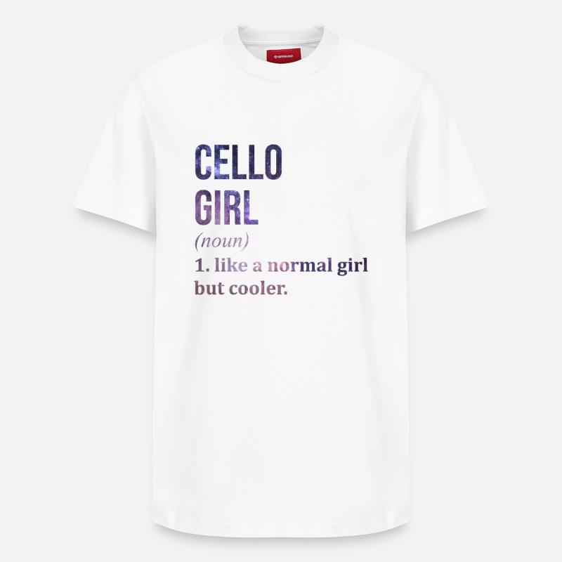 Cello - Relaxed Unisex Supima Cotton T-Shirt – von SPREAD - Weiß