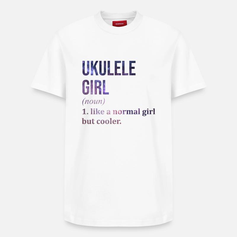 Ukulele - Relaxed Unisex Supima Cotton T-Shirt – von SPREAD - Weiß