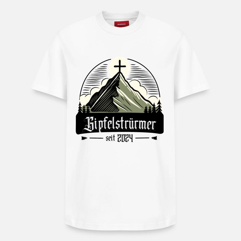 Randonneurs du sommet - Alpinistes 2024 - T-shirt unisexe décontracté en coton Supima – de SPREAD - blanc
