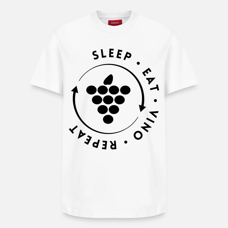Carrousel à vin - T-shirt unisexe décontracté en coton Supima – de SPREAD - blanc
