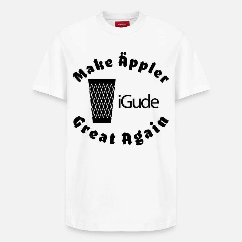 iGude Geripptes Great Again - Relaxed Unisex Supima Cotton T-Shirt – von SPREAD - Weiß