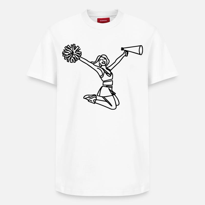 Cheerleader - T-shirt unisexe décontracté en coton Supima – de SPREAD - blanc