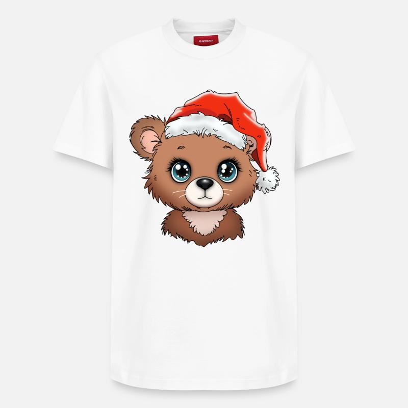 Christmas Bear_01 - Relaxed Unisex Supima Cotton T-Shirt – von SPREAD - Weiß