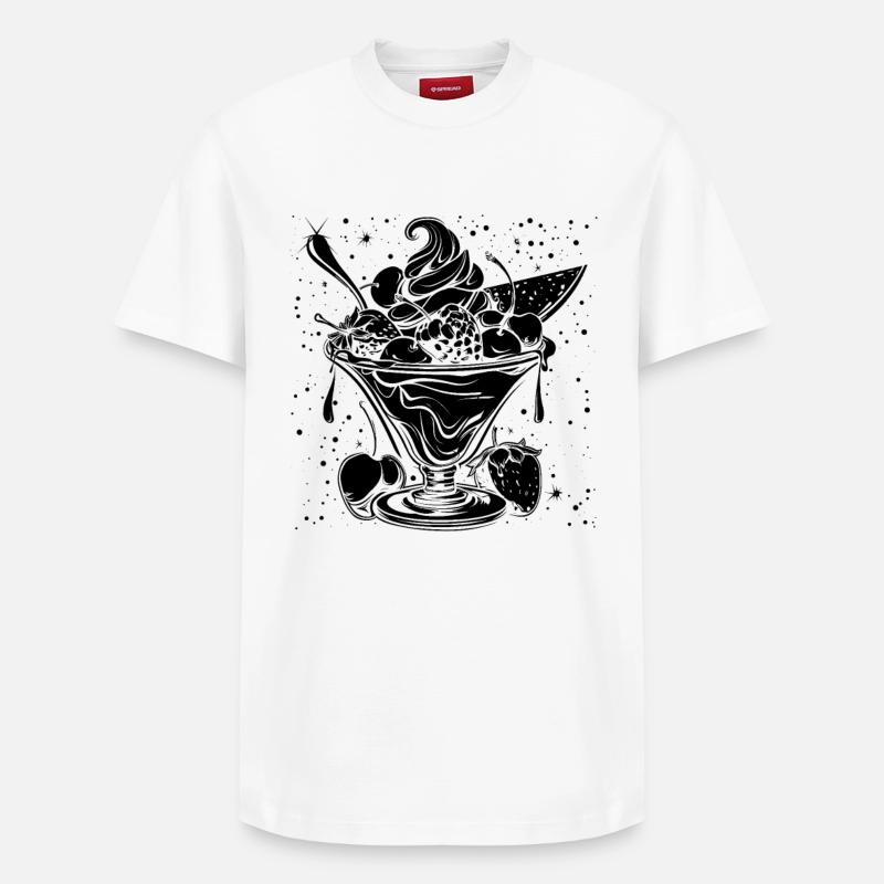Coupe glacée - T-shirt unisexe décontracté en coton Supima – de SPREAD - blanc