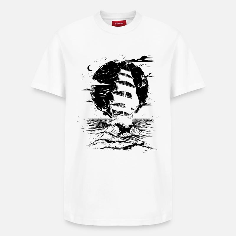Voile - T-shirt unisexe décontracté en coton Supima – de SPREAD - blanc