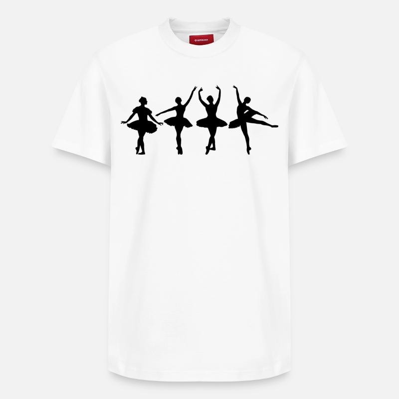 Danse de ballet - T-shirt unisexe décontracté en coton Supima – de SPREAD - blanc