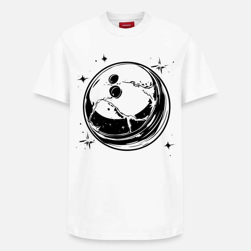Look de dessin animé de bowling - T-shirt unisexe décontracté en coton Supima – de SPREAD - blanc