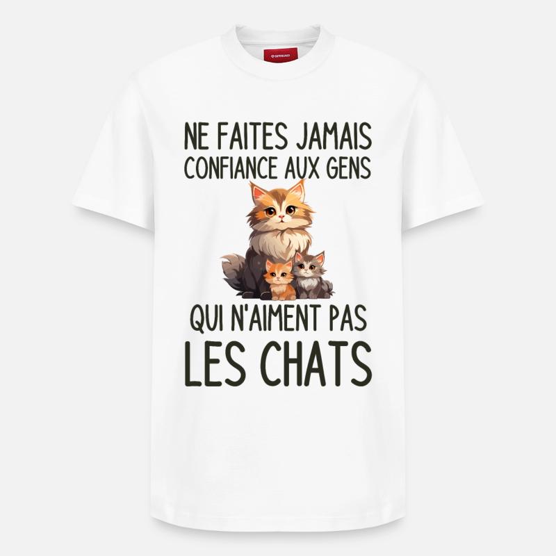 Propriétaire de chats - T-shirt unisexe décontracté en coton Supima – de SPREAD - blanc
