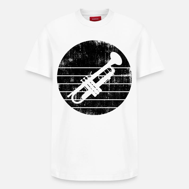 Trompette - T-shirt unisexe décontracté en coton Supima – de SPREAD - blanc
