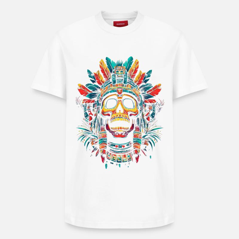 Aztèque - T-shirt unisexe décontracté en coton Supima – de SPREAD - blanc
