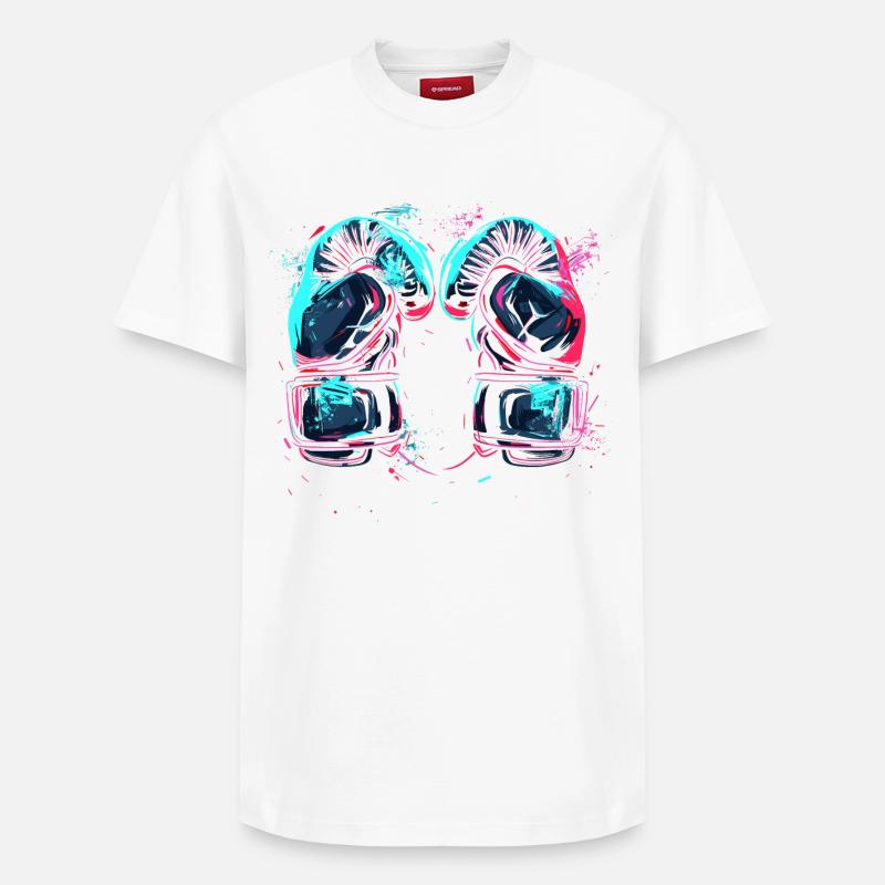Kickboxhandschuhe Steampunk Look - Relaxed Unisex Supima Cotton T-Shirt – von SPREAD - Weiß