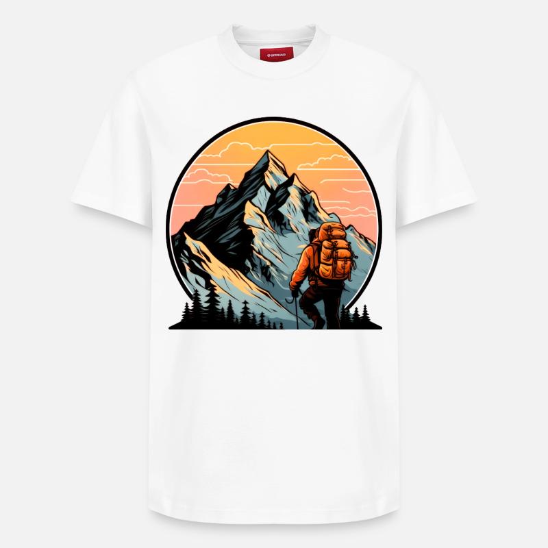 Bergsteiger - Relaxed Unisex Supima Cotton T-Shirt – von SPREAD - Weiß