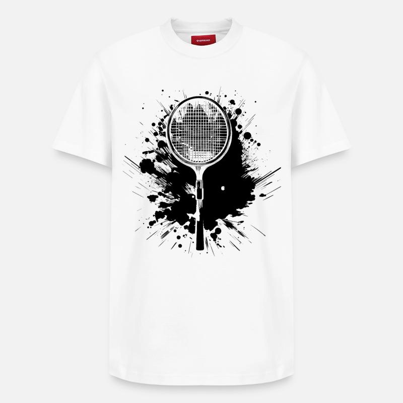 Raquettes de badminton - T-shirt unisexe décontracté en coton Supima – de SPREAD - blanc