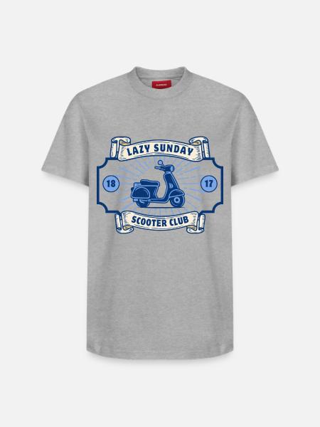 Lazy Sunday Scooter Club - Relaxed Unisex Supima Cotton T-Shirt – by SPREAD - white
