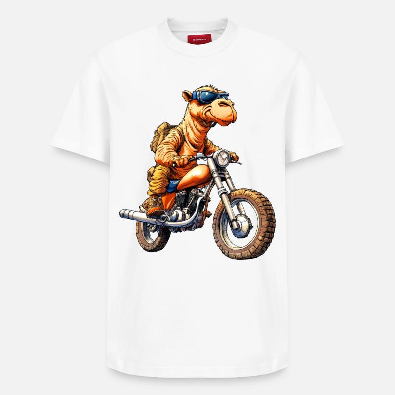 Moto Chameaux - T-shirt unisexe décontracté en coton Supima – de SPREAD - blanc