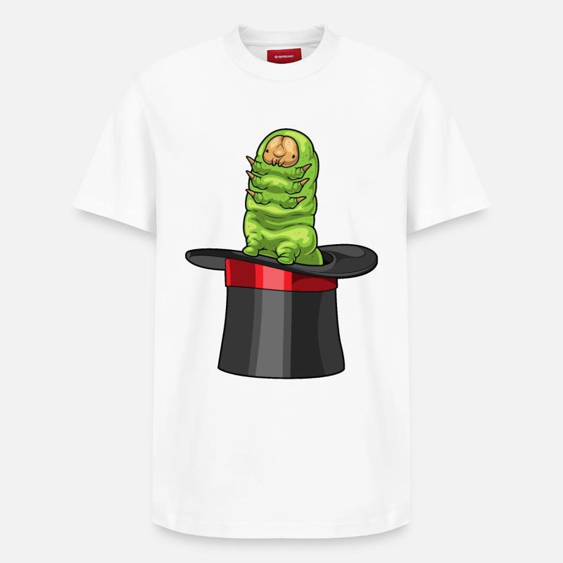 Cylindre Caterpillar - T-shirt unisexe décontracté en coton Supima – de SPREAD - blanc