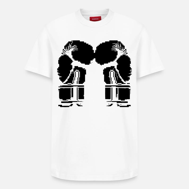 Gants de kickboxing Pixel Graphic - T-shirt unisexe décontracté en coton Supima – de SPREAD - blanc