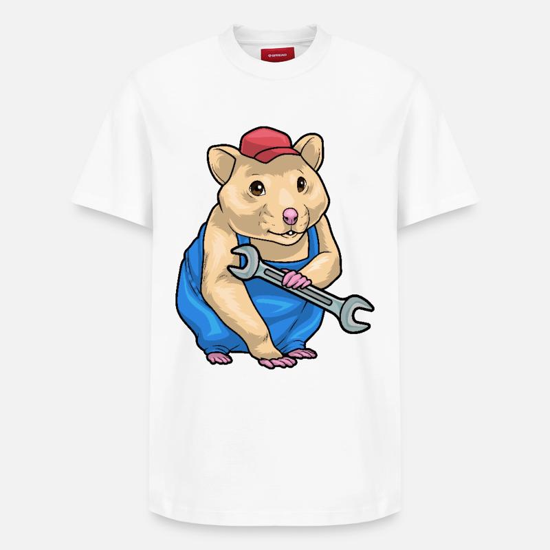 Clé mécanique hamster - T-shirt unisexe décontracté en coton Supima – de SPREAD - blanc