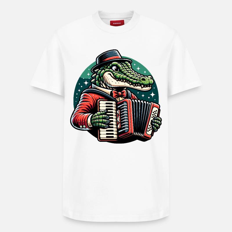 Crocodile Russe en Russe Crocodiles Russes - T-shirt unisexe décontracté en coton Supima – de SPREAD - blanc