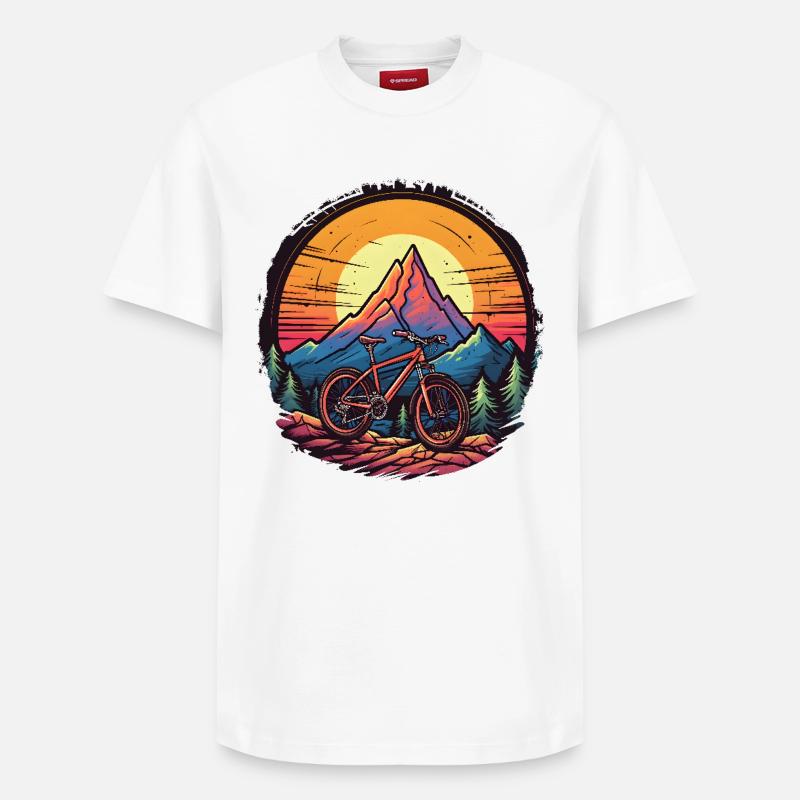 VTT style dessin animé - T-shirt unisexe décontracté en coton Supima – de SPREAD - blanc