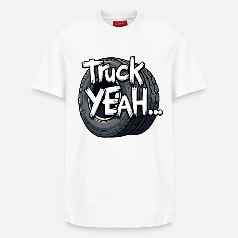 Truck Yeah! - Relaxed Unisex Supima Cotton T-Shirt – von SPREAD - Weiß