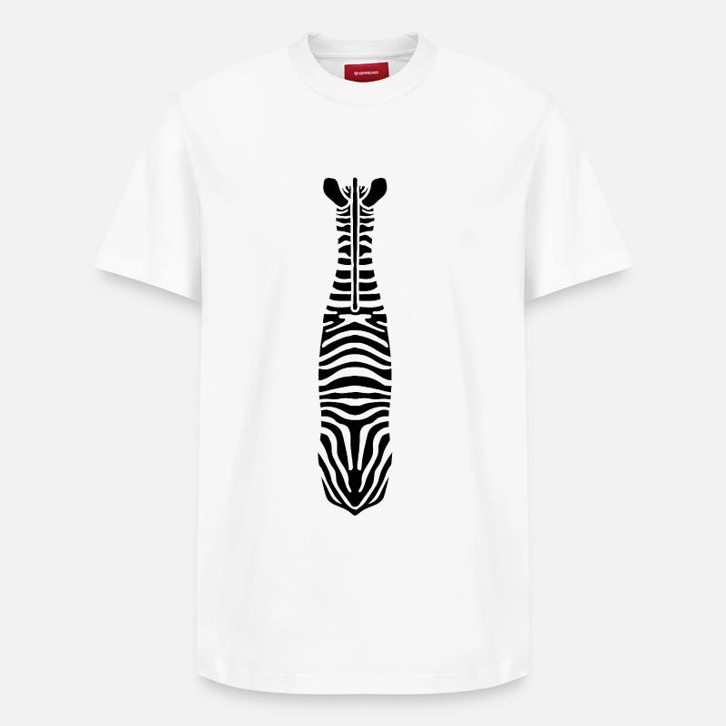 Zebra mit Einzigartigen Streifen - Relaxed Unisex Supima Cotton T-Shirt – von SPREAD - Weiß