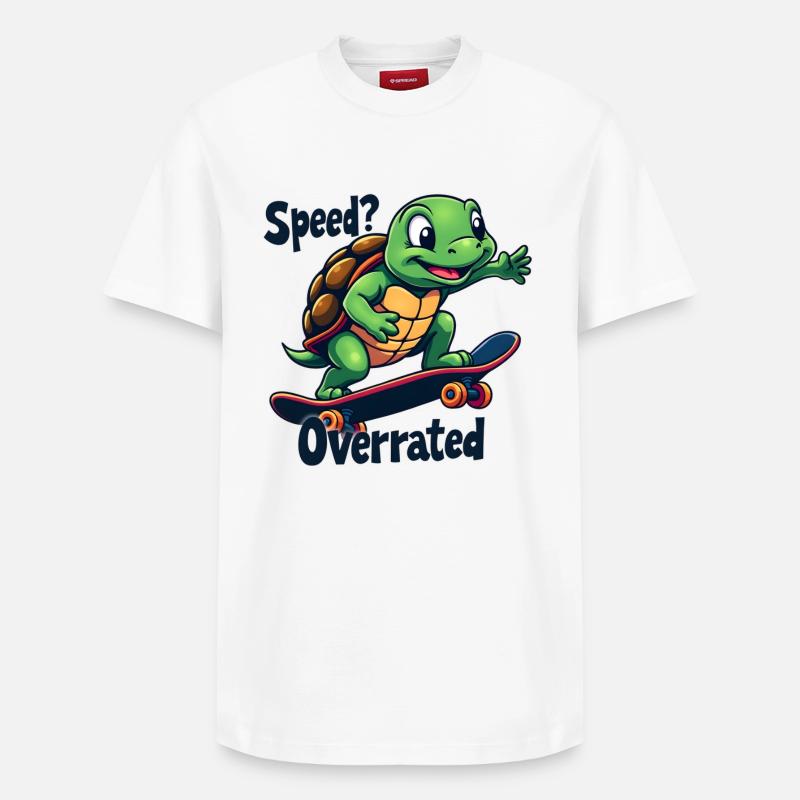 Speed? Overrated - Relaxed Unisex Supima Cotton T-Shirt – von SPREAD - Weiß