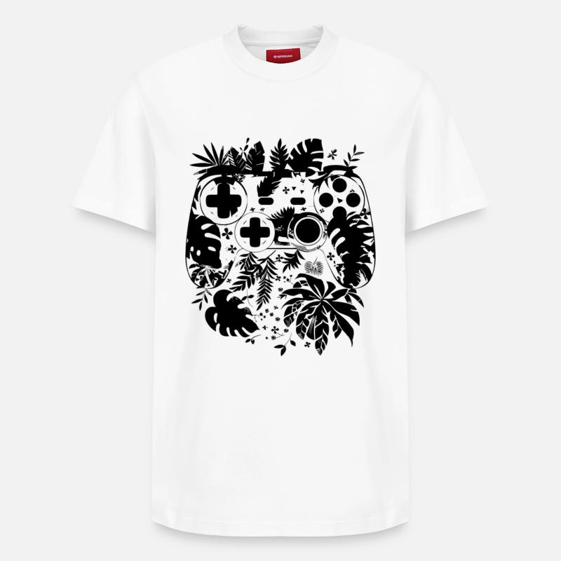 Spiel Controller Comic Stil - Relaxed Unisex Supima Cotton T-Shirt – von SPREAD - Weiß