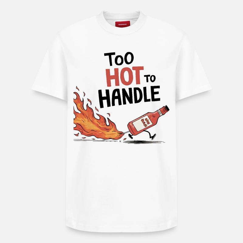 Trop chaud pour être manipulé - T-shirt unisexe décontracté en coton Supima – de SPREAD - blanc