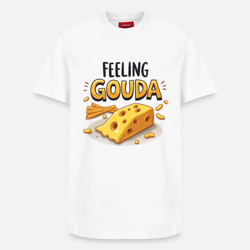 Feeling Gouda - Relaxed Unisex Supima Cotton T-Shirt – von SPREAD - Weiß