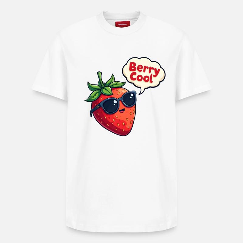 Berry Cool - Relaxed Unisex Supima Cotton T-Shirt – von SPREAD - Weiß