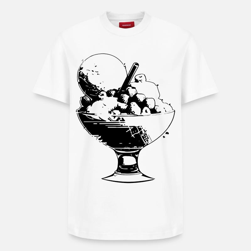 Sundae - T-shirt unisexe décontracté en coton Supima – de SPREAD - blanc