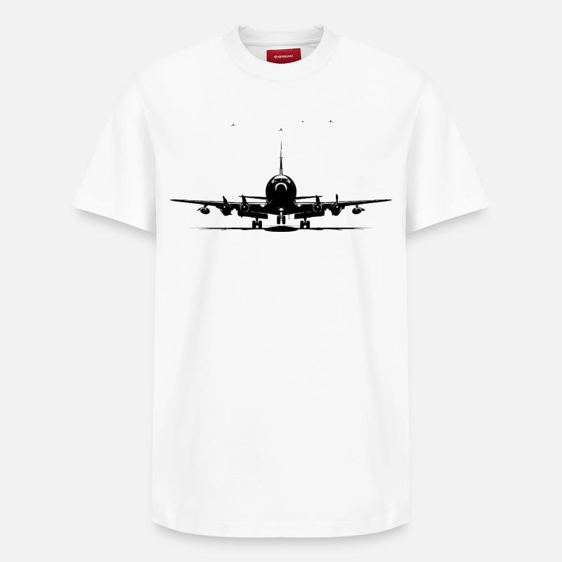 Avion à réaction - T-shirt unisexe décontracté en coton Supima – de SPREAD - blanc