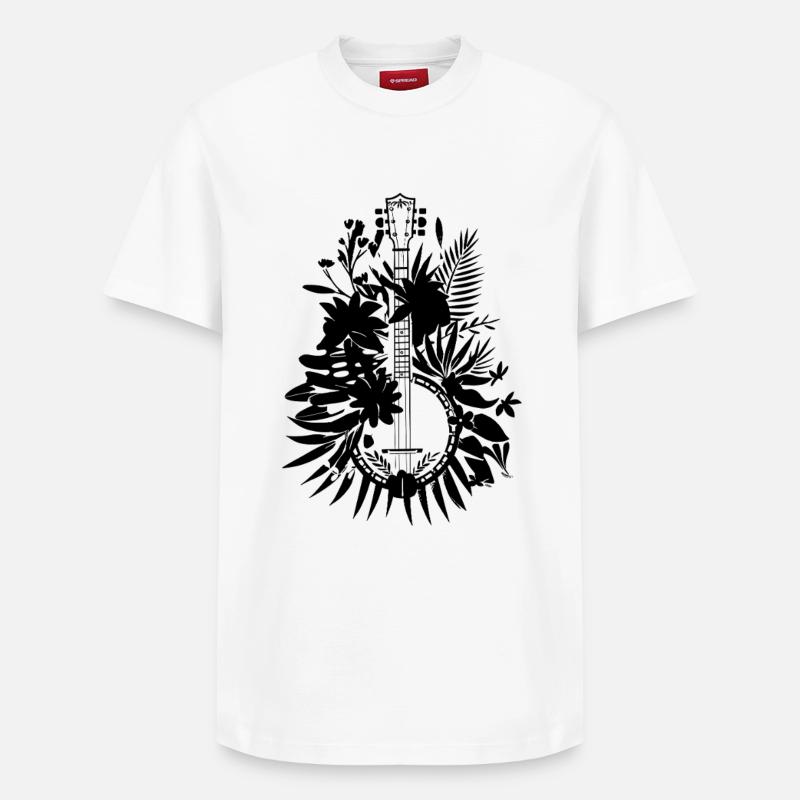 Banjo de dessin animé - T-shirt unisexe décontracté en coton Supima – de SPREAD - blanc