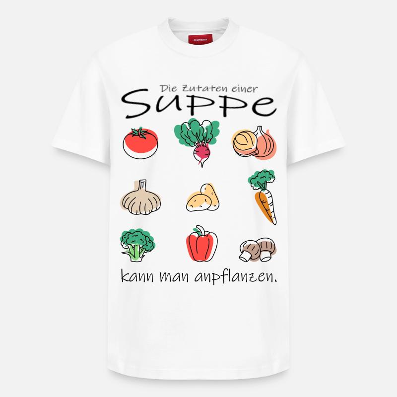 Gemüse Suppe - Relaxed Unisex Supima Cotton T-Shirt – von SPREAD - Weiß