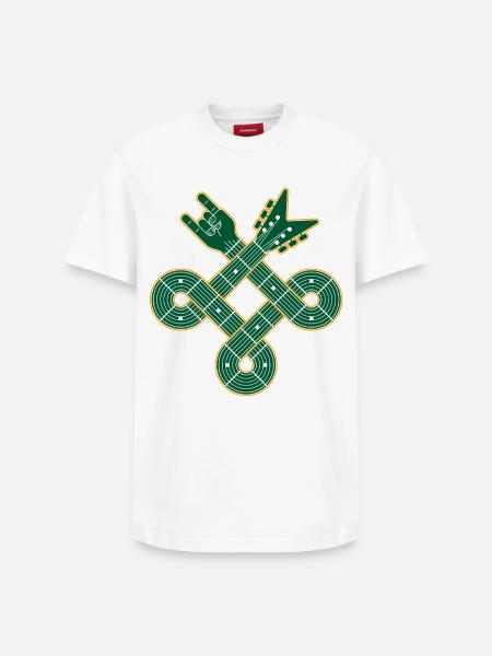 Celtic Knot Guitar - Relaxed Unisex Supima Cotton T-Shirt – by SPREAD - white