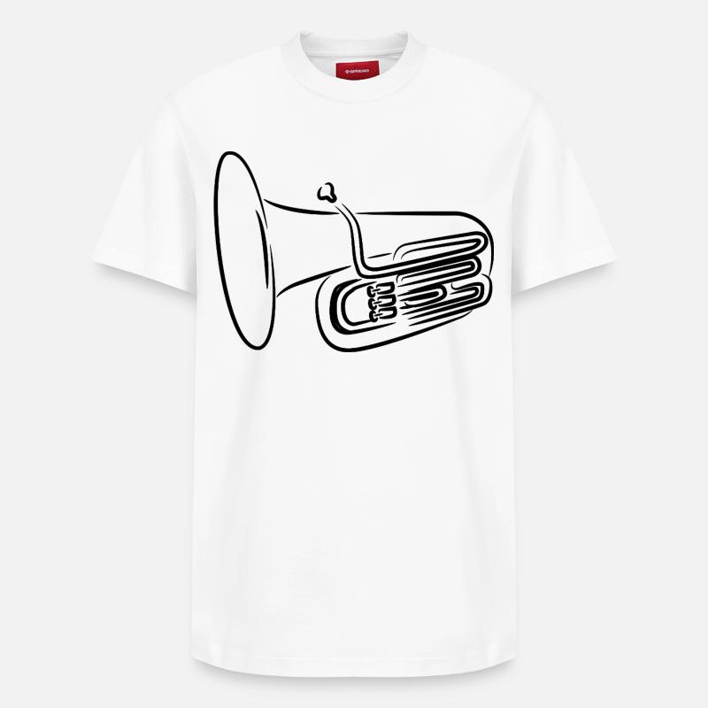 Tuba - T-shirt unisexe décontracté en coton Supima – de SPREAD - blanc