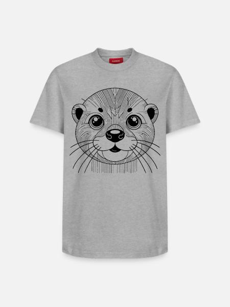 Otter - Relaxed Unisex Supima Cotton T-Shirt – von SPREAD - Weiß