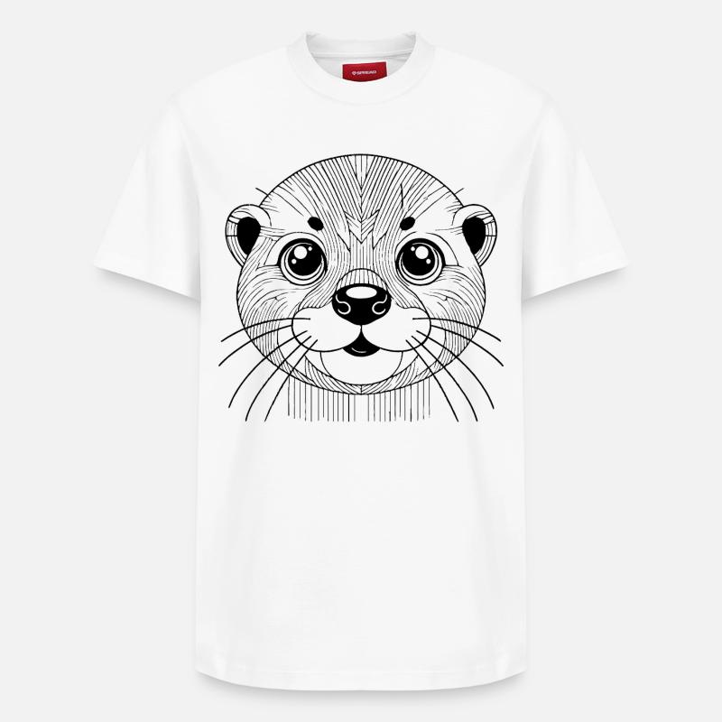 Otter - Relaxed Unisex Supima Cotton T-Shirt – von SPREAD - Weiß