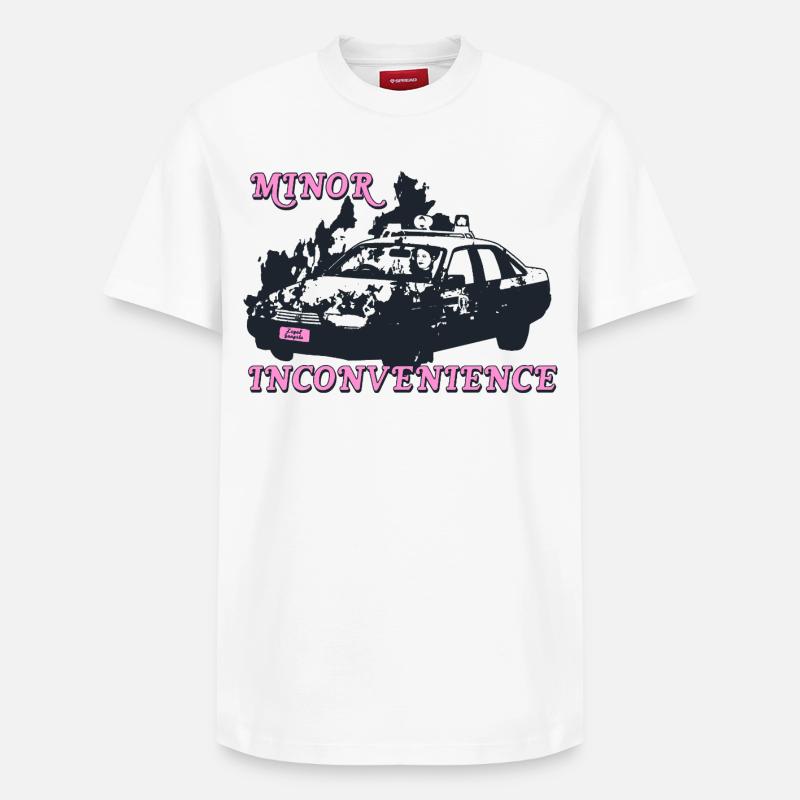 Minor Inconvenience Statement Design - Relaxed Unisex Supima Cotton T-Shirt – von SPREAD - Weiß