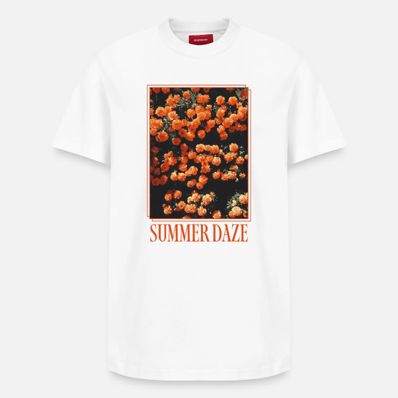 Summer Daze – Blühende Sommerträume - Relaxed Unisex Supima Cotton T-Shirt – von SPREAD - Weiß