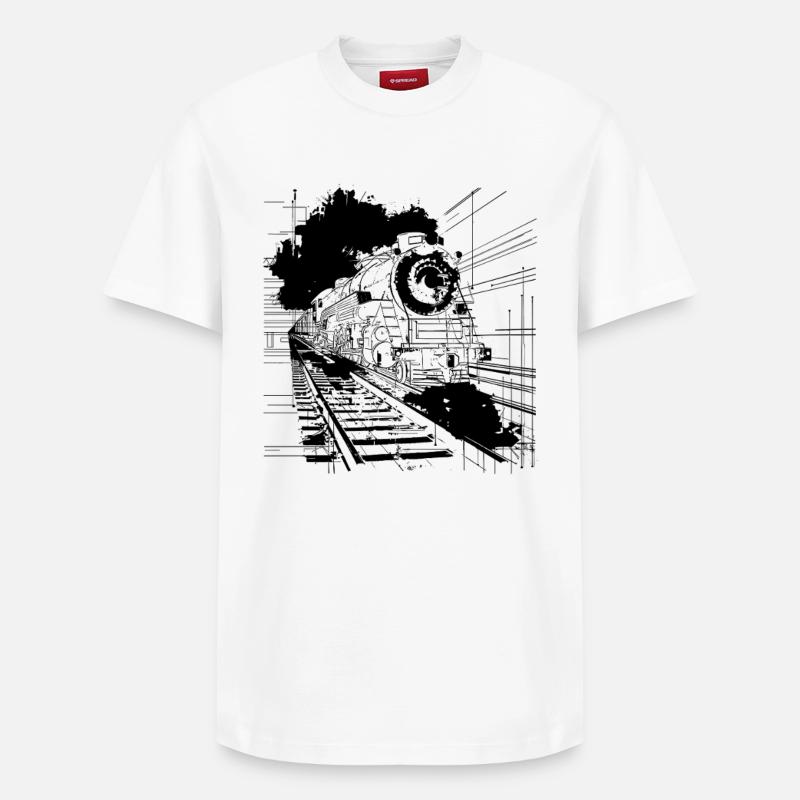 Zug - Relaxed Unisex Supima Cotton T-Shirt – von SPREAD - Weiß