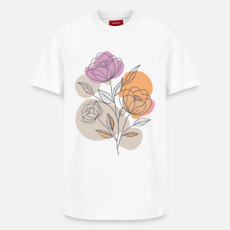 Fleurs - Printemps - Été - Dire - T-shirt unisexe décontracté en coton Supima – de SPREAD - blanc