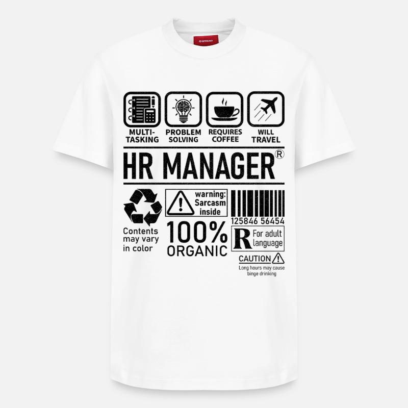 Responsable RH résolution de problèmes multitâches - T-shirt unisexe décontracté en coton Supima – de SPREAD - blanc