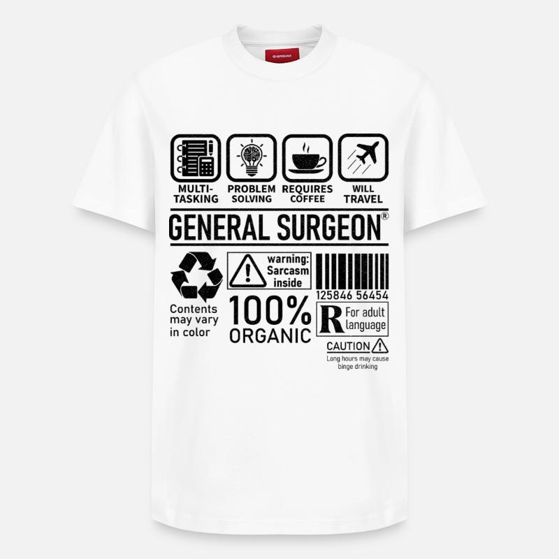 General Surgeon multi tasking problem solving - Relaxed Unisex Supima Cotton T-Shirt – von SPREAD - Weiß