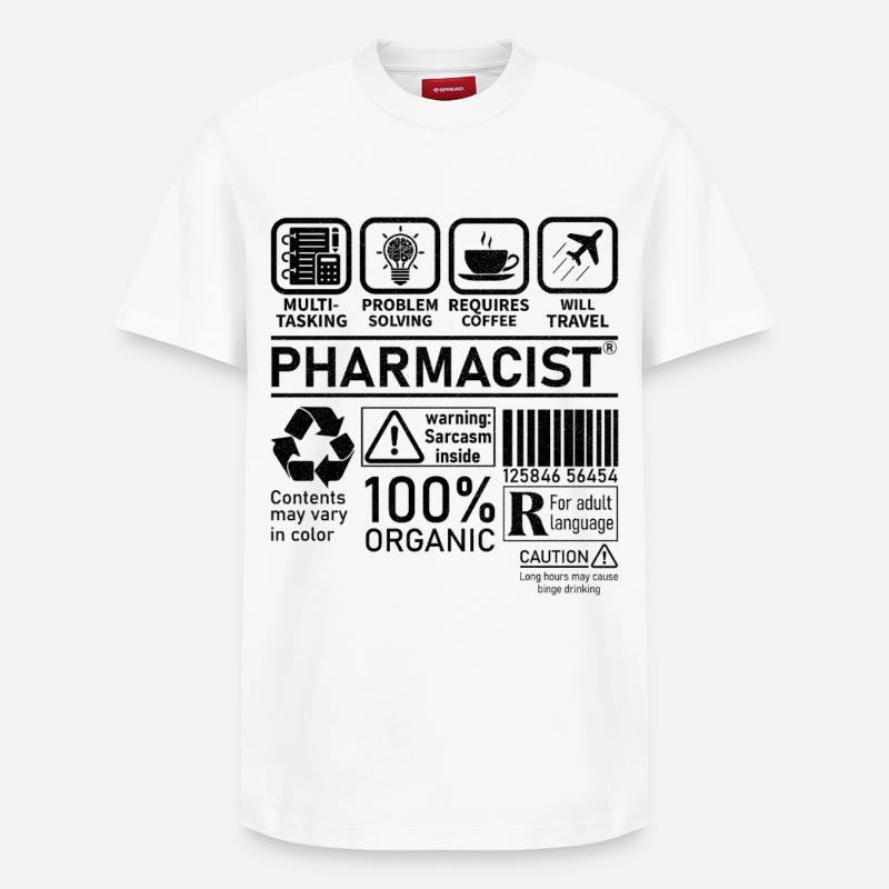 Pharmacist multi tasking problem solving - Relaxed Unisex Supima Cotton T-Shirt – von SPREAD - Weiß