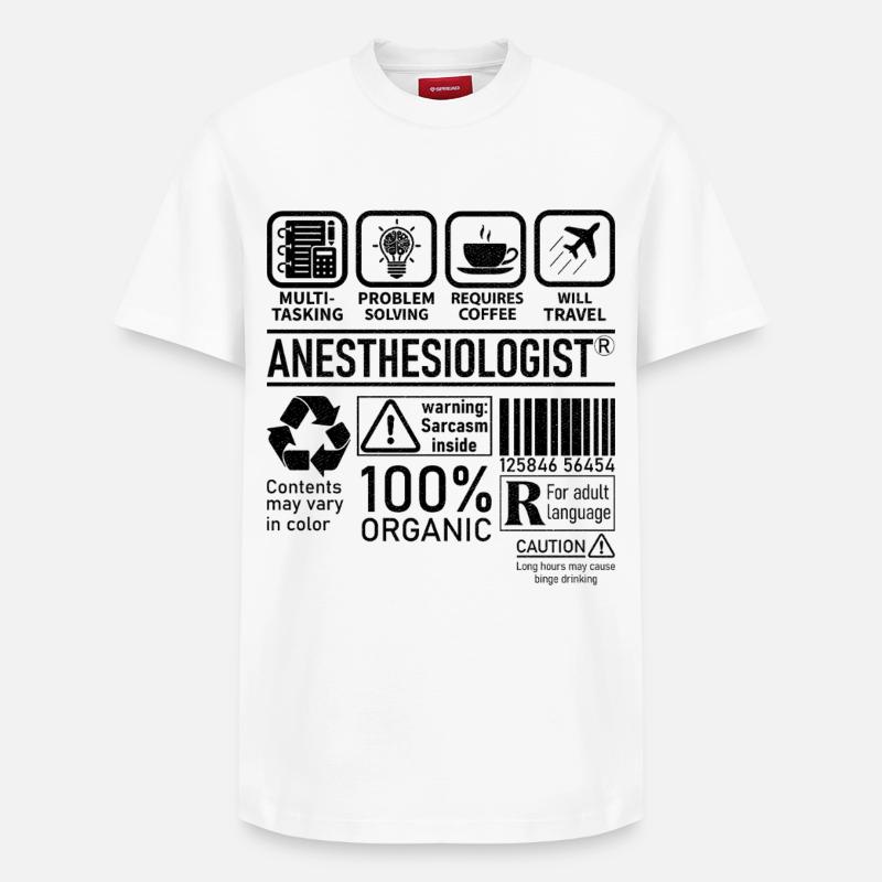 Anesthesiologist multi tasking problem solving - Relaxed Unisex Supima Cotton T-Shirt – von SPREAD - Weiß
