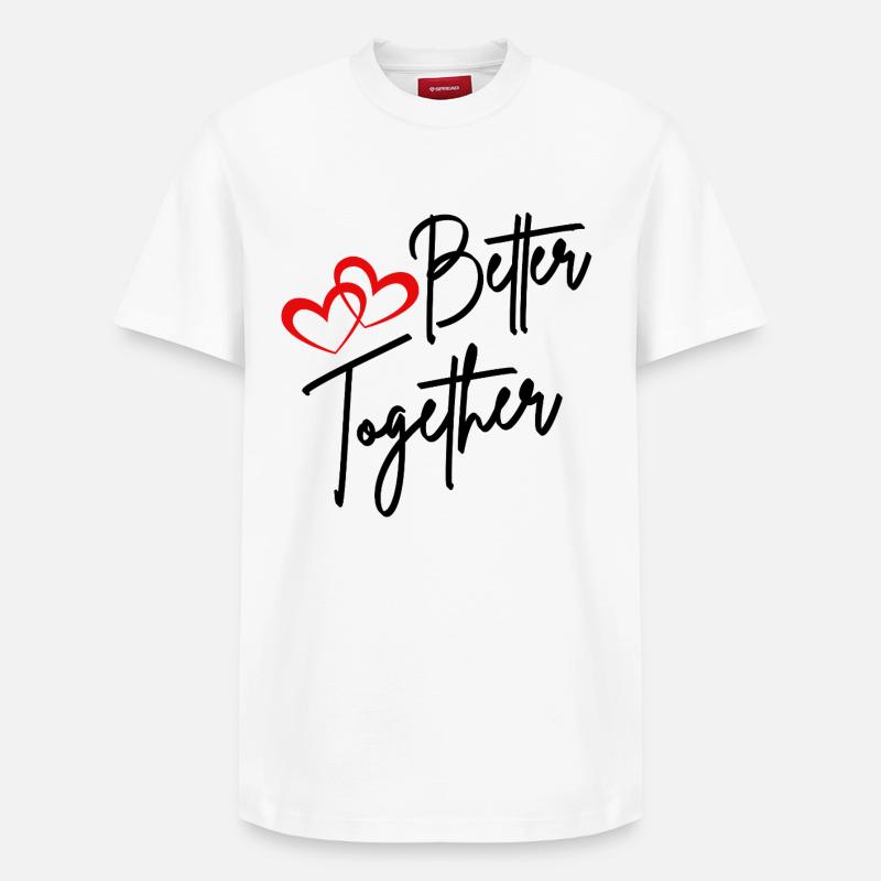 BETTER TOGETHER - T-shirt unisexe décontracté en coton Supima – de SPREAD - blanc