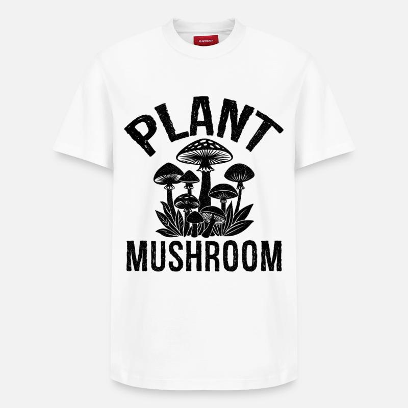 Champignon végétal - T-shirt unisexe décontracté en coton Supima – de SPREAD - blanc